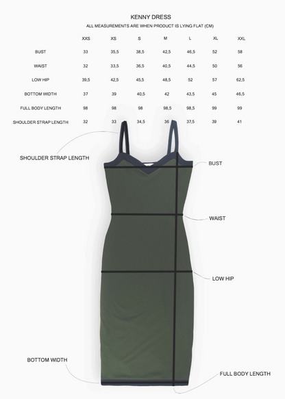 The_Kenny_Dress_from_Calanthe_first_drop_green_and_blue_jersey_dress_with_color_blocking_details_product_measuring_table